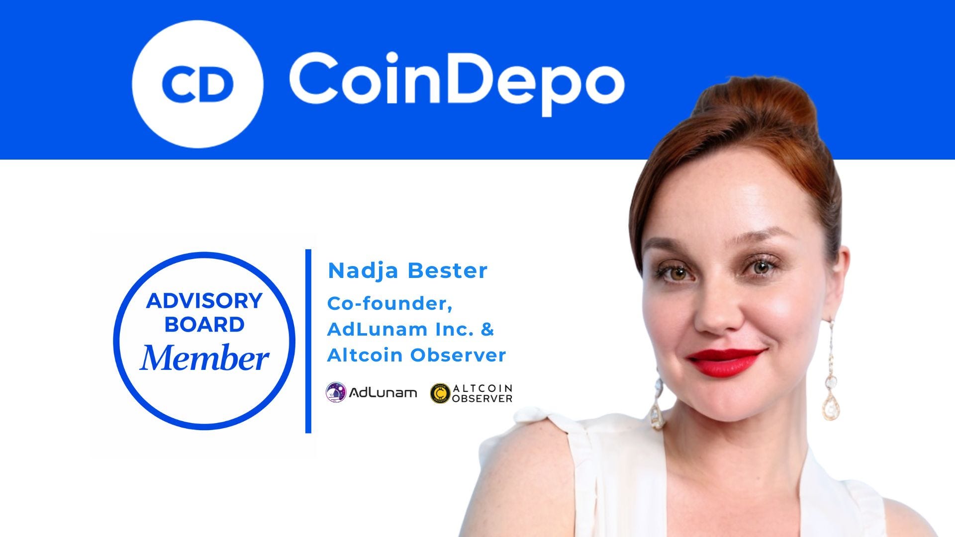 CoinDepo Names Nadja Bester to Advisory Board