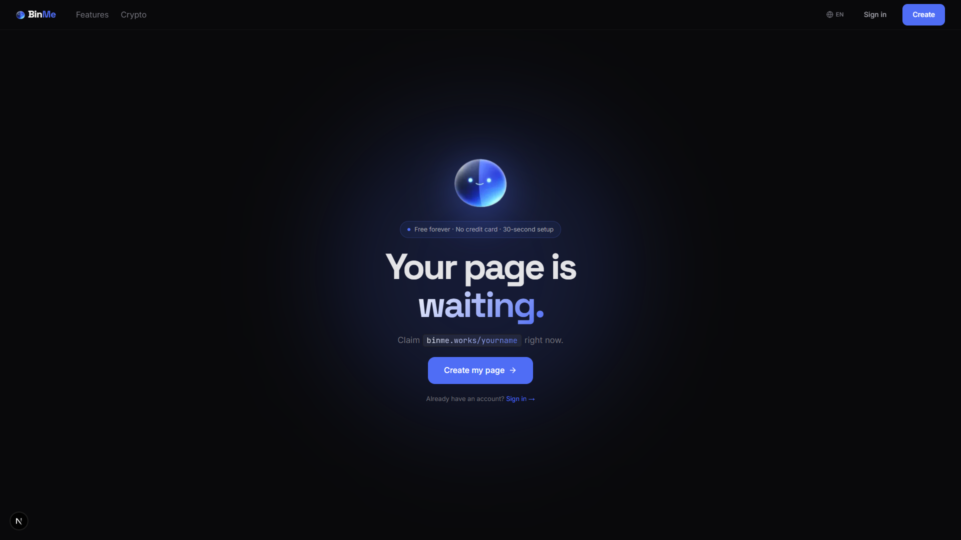 BinMe: A Link-in-Bio Built for the Crypto Native Internet