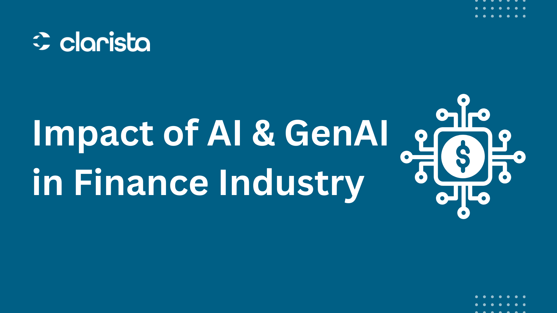 Transformative Impact of AI and GenAI in the Finance Industry