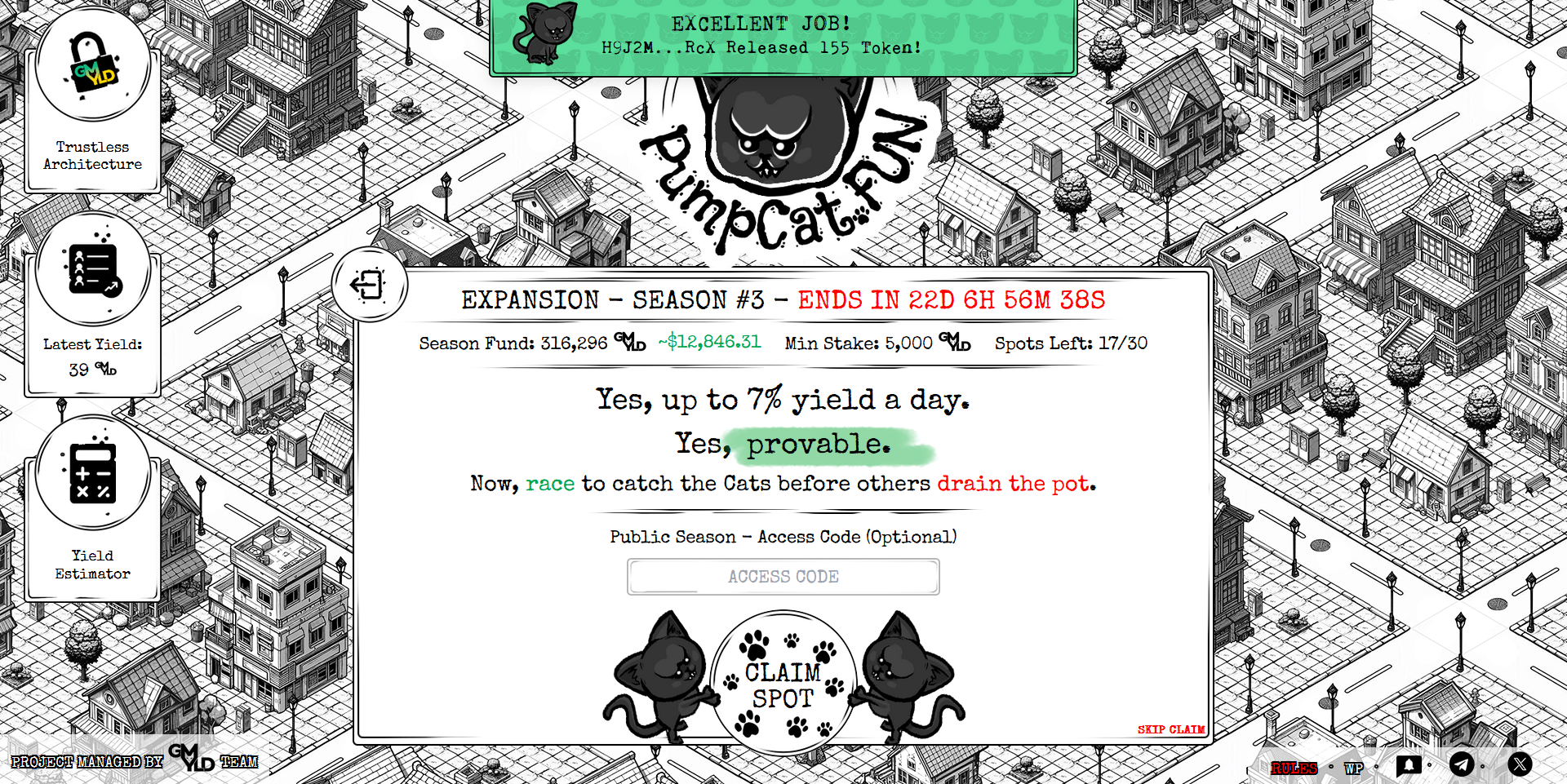 I Staked $$$+ in GMYLD and Played PumpCat.Fun for 20 Days: Here’s What Actually Happened