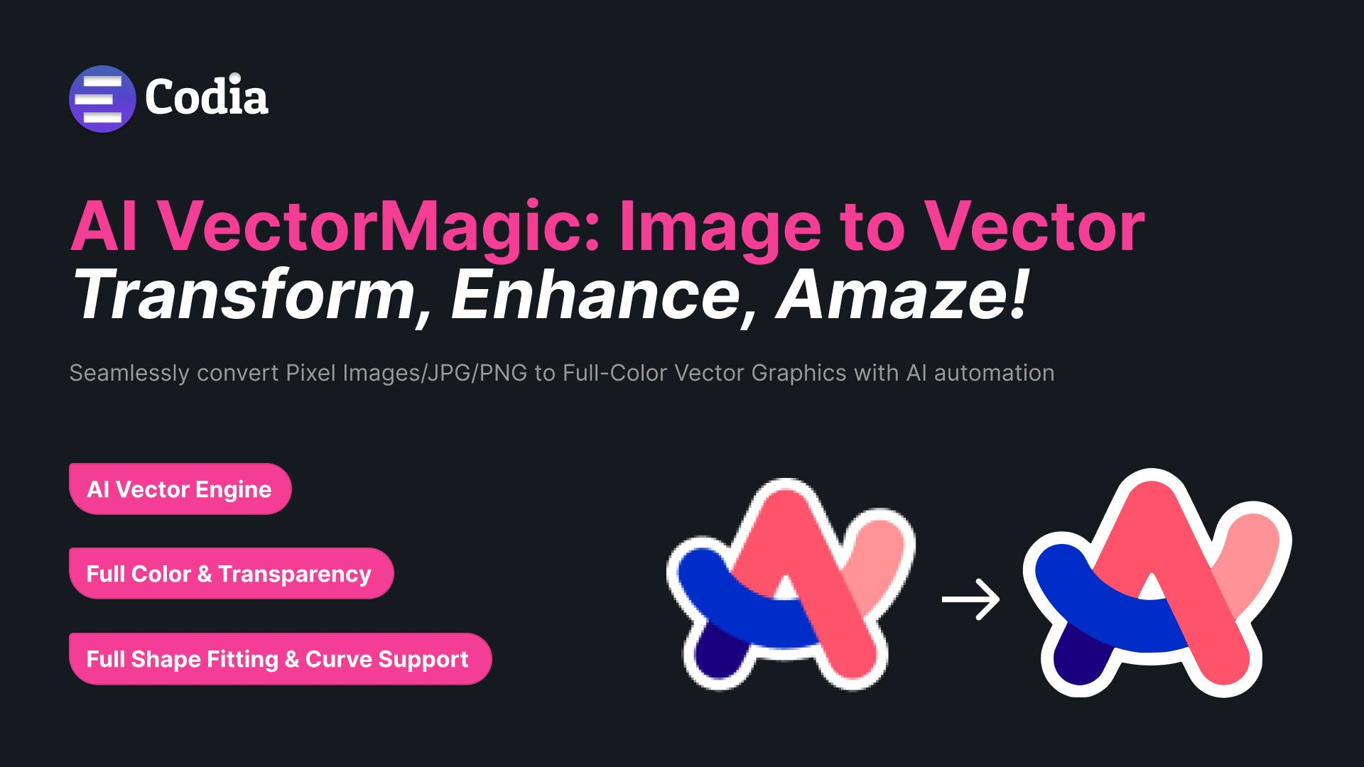 Codia AI VectorMagic: Transforming Pixel Images to Full-Color Vector Graphics