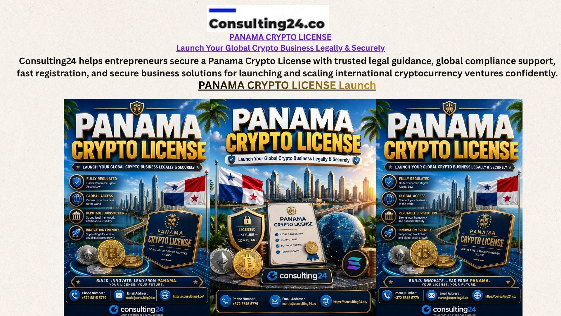 PANAMA CRYPTO LICENSE Launch — Your Global Crypto Business Legally & Securely