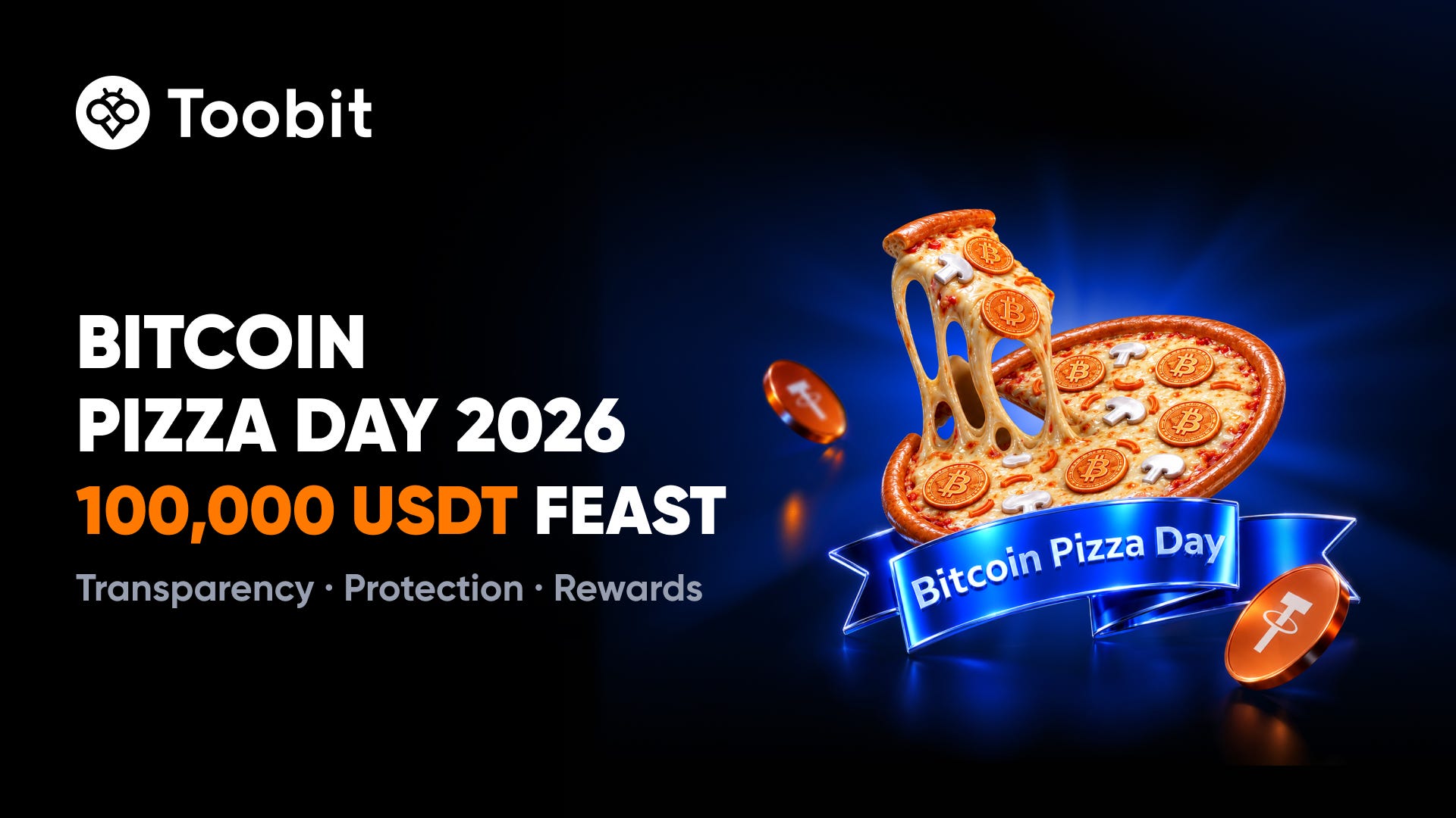 Bitcoin Pizza Day 2026: 100,000 USDT Rewards on Toobit
