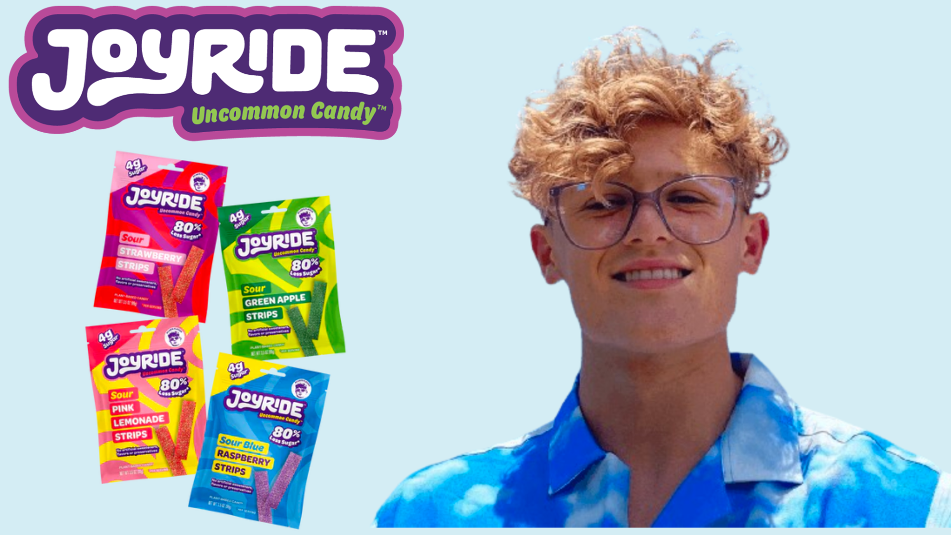 Ryan Trahan partners with Joyride Sweets Candy for Sour Strips