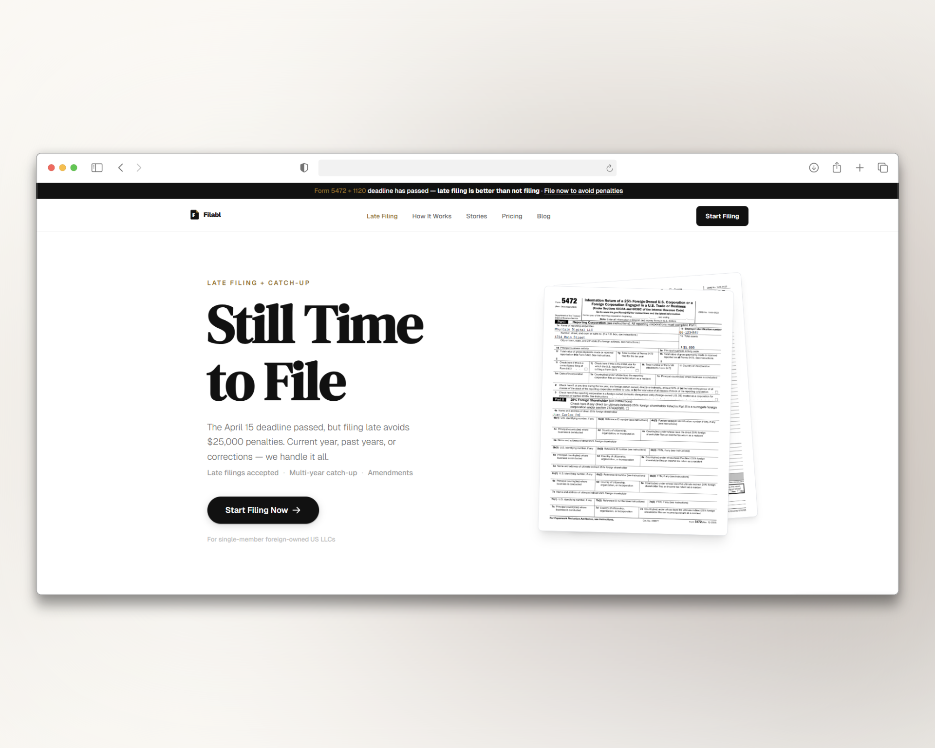 We Built an Internal Tool for a CPA Firm to File IRS Form 5472. Now It’s Open to Everyone.