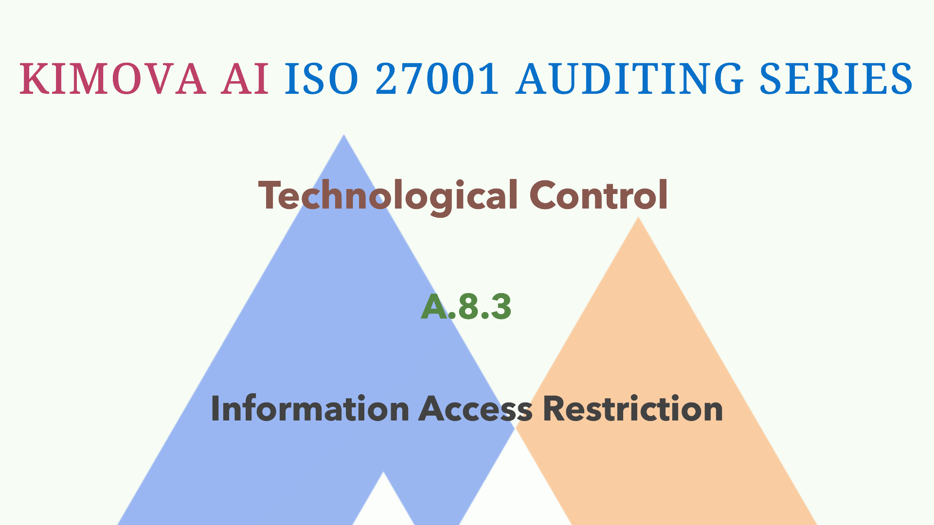 Kimova.AI ISO 27001 Auditing Series: Technological Control A.8.3: Information Access Restriction