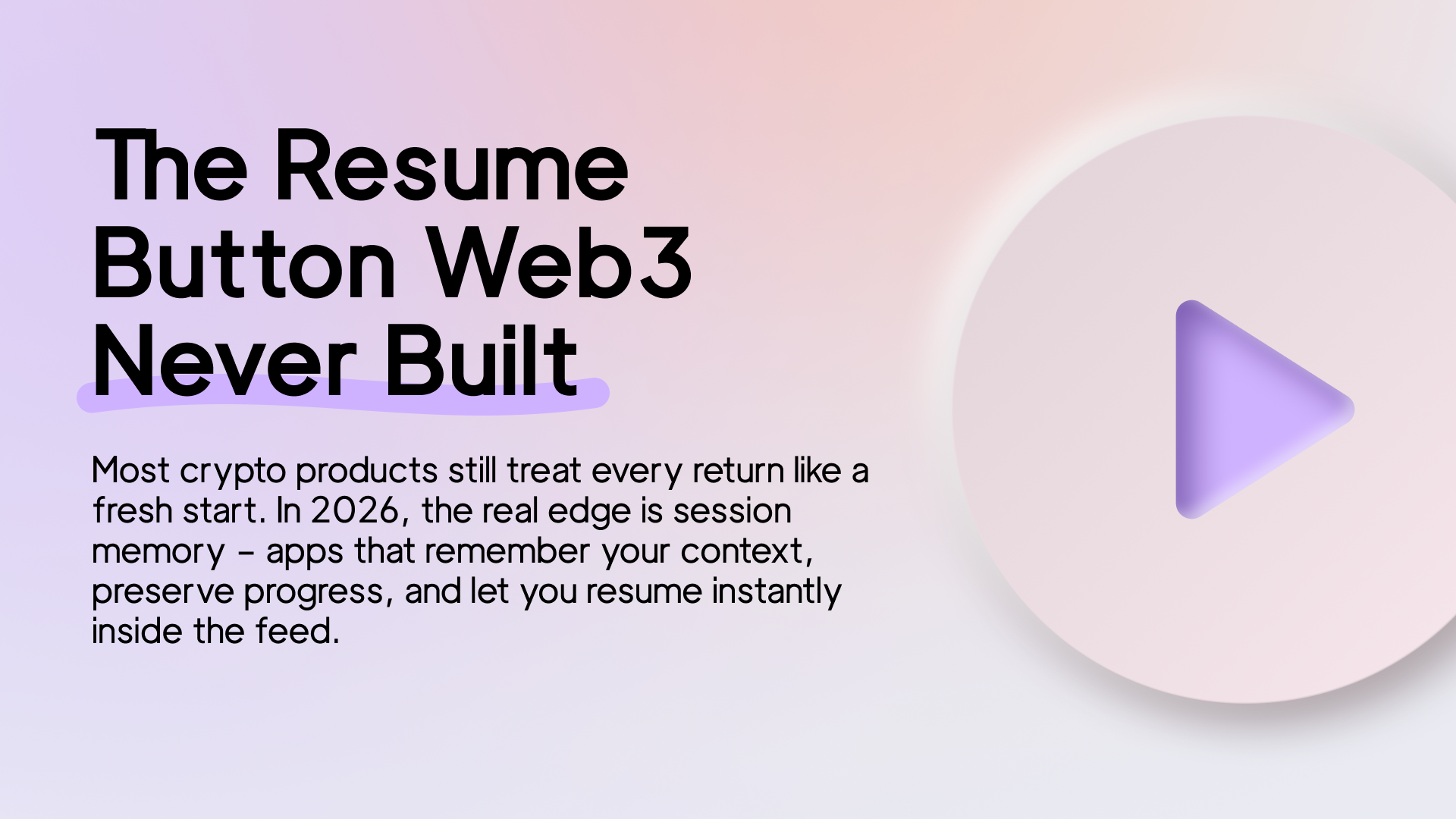 tombol resume yang tidak pernah dibangun web3