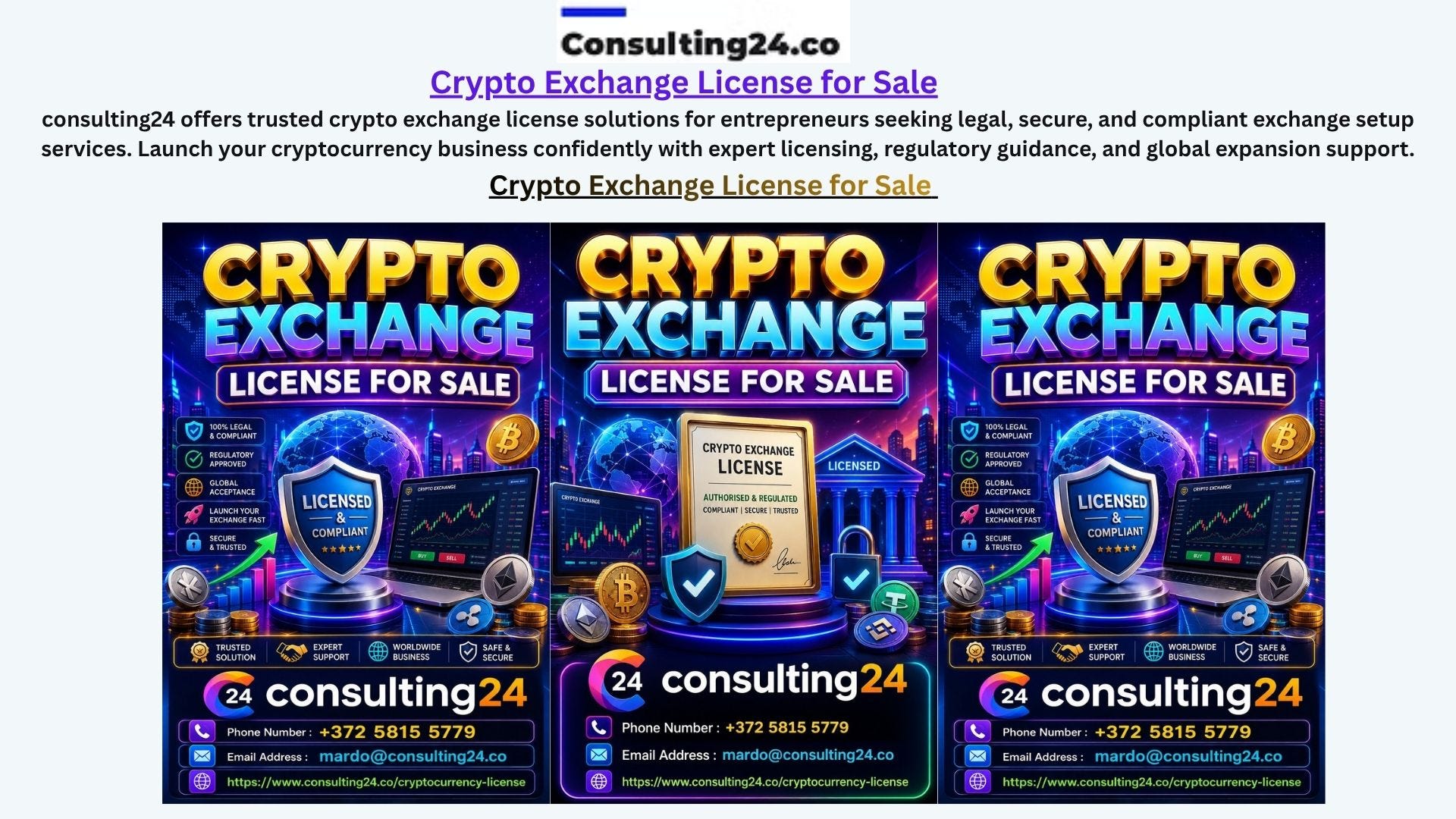 Crypto Exchange License for Sale