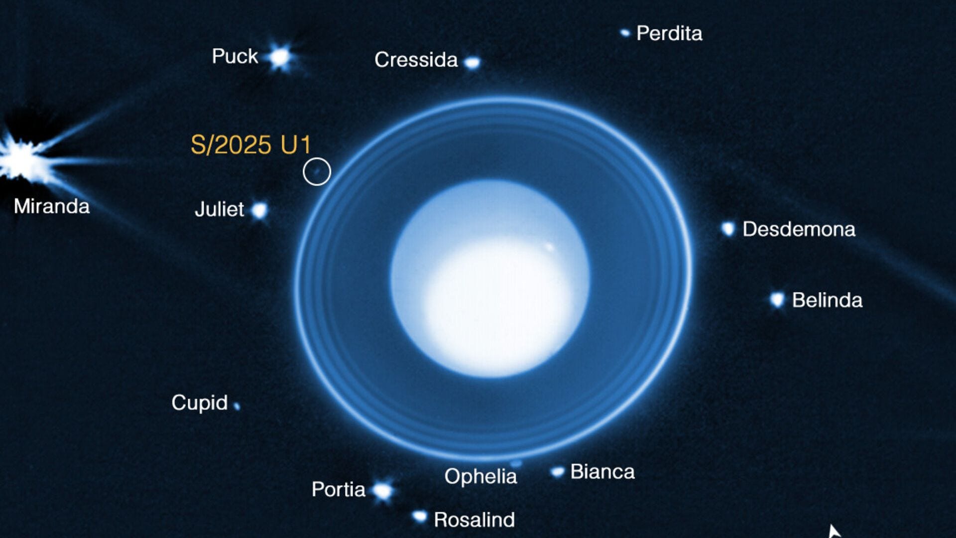 James Webb Space Telescope Discovers Elusive New Moon Around Uranus