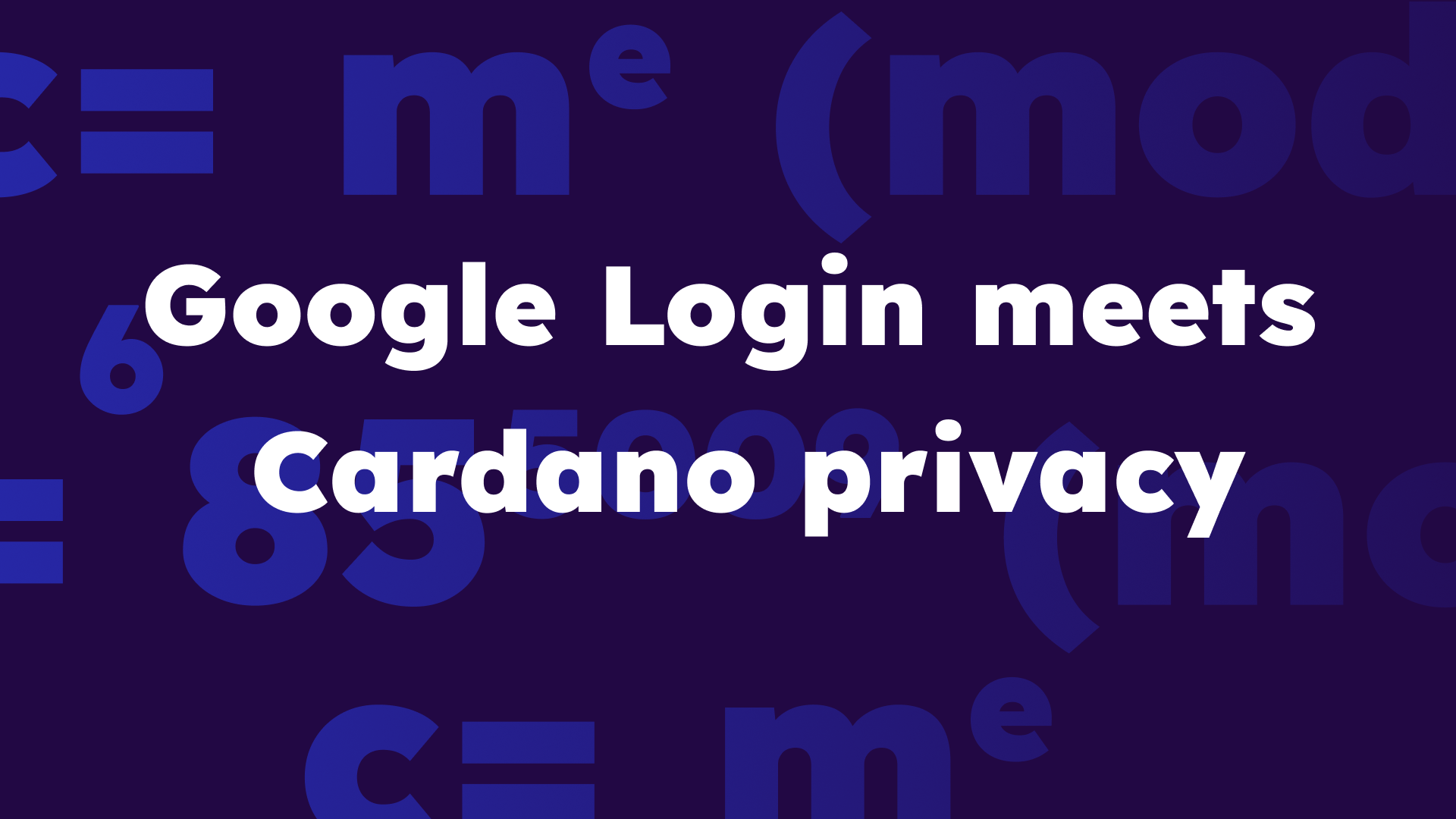 zkLogin: Zero-Knowledge Authentication with Web2 Credentials on Cardano