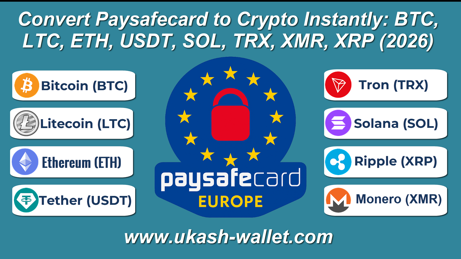 How to Convert Paysafecard to Crypto Instantly: BTC, LTC, ETH, USDT, SOL, TRX, XMR, XRP (2026)