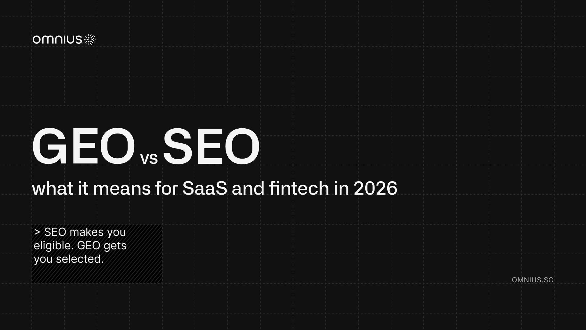 GEO vs SEO: what it means for SaaS and fintech in 2026