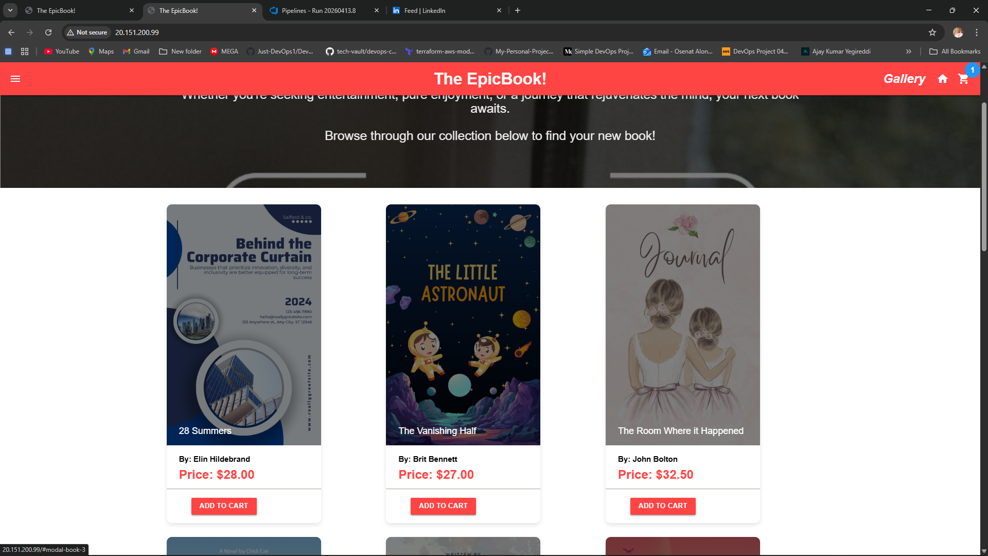 How I Deployed EpicBook on Azure Using Terraform and Ansible with Azure DevOps Pipelines
