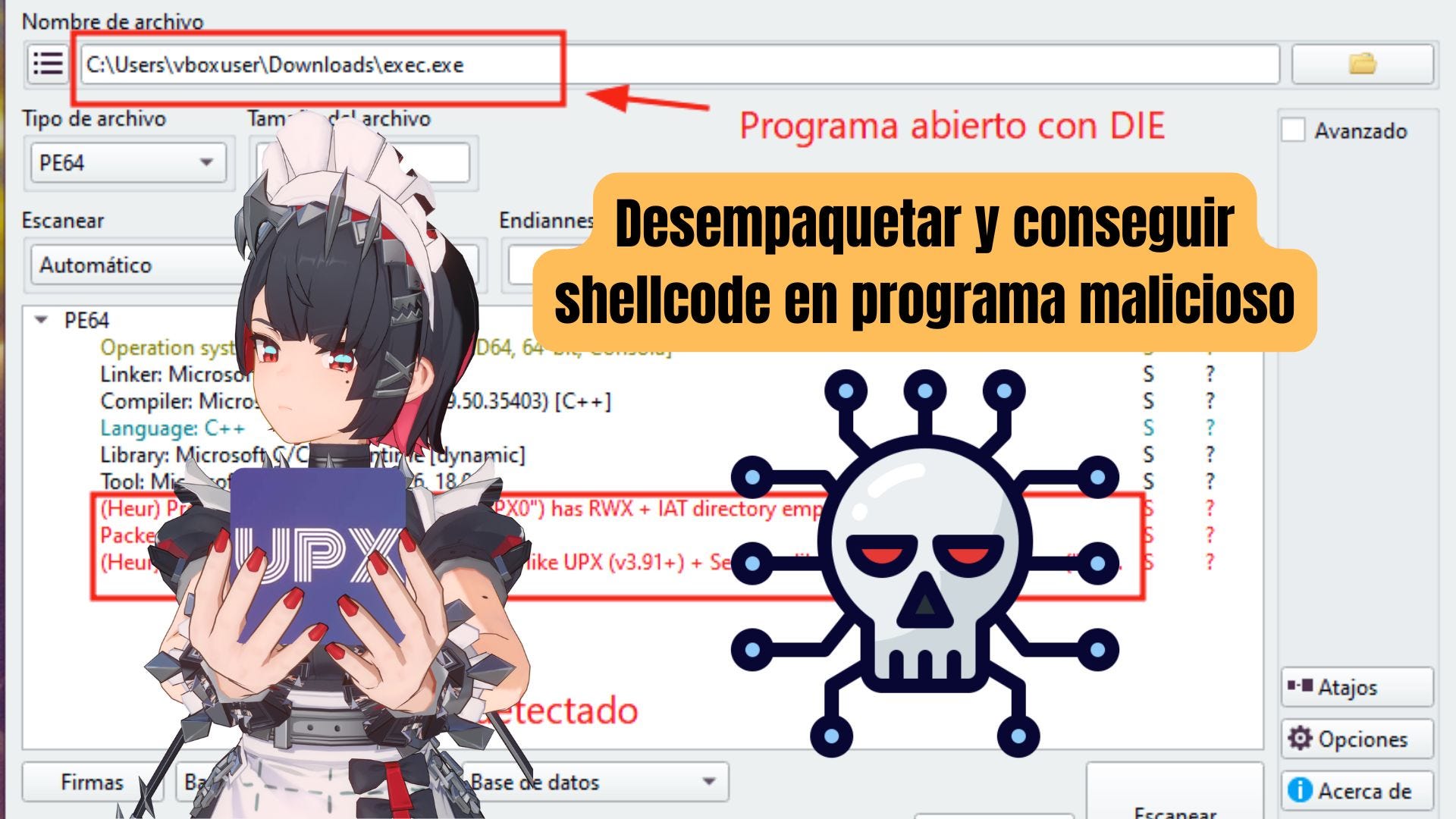 Desempaquetar y obtener el shellcode de un programa malicioso
