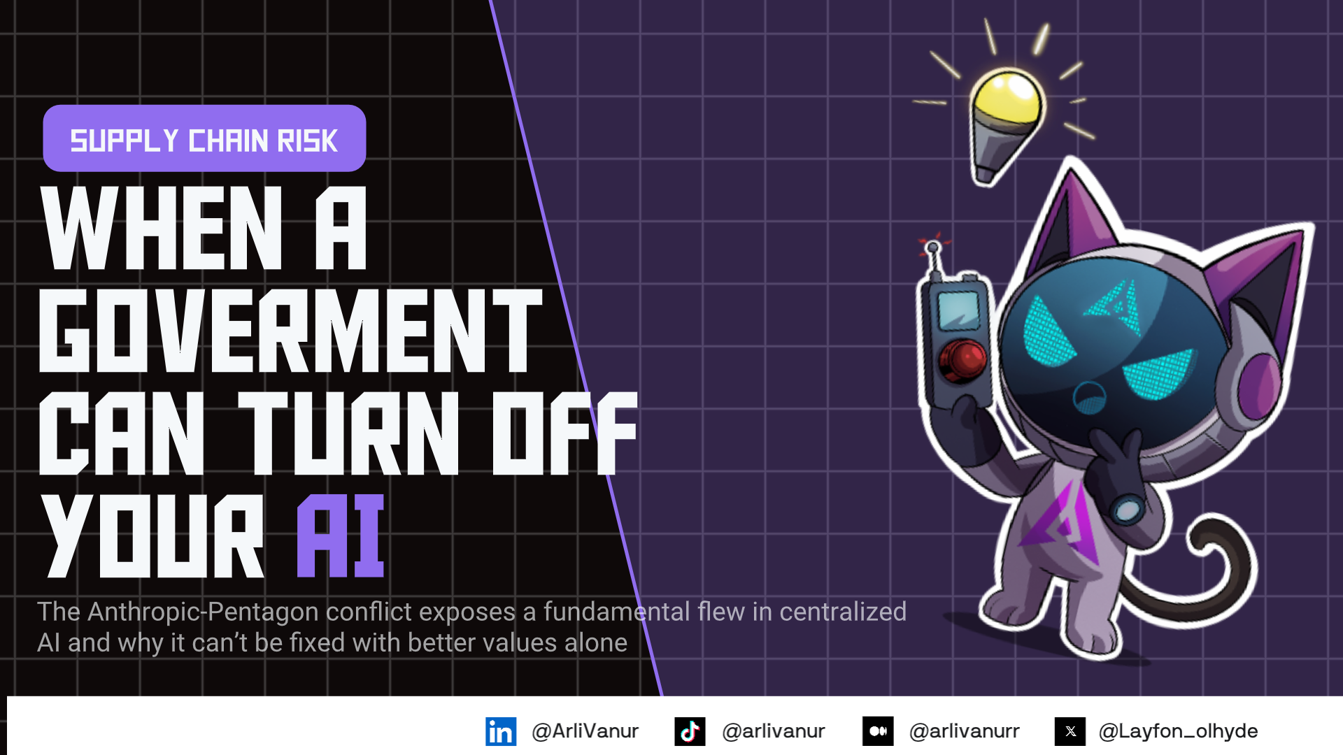 When a Government Can Turn Off Your AI: The Anthropic-Pentagon Crisis and the Case for…