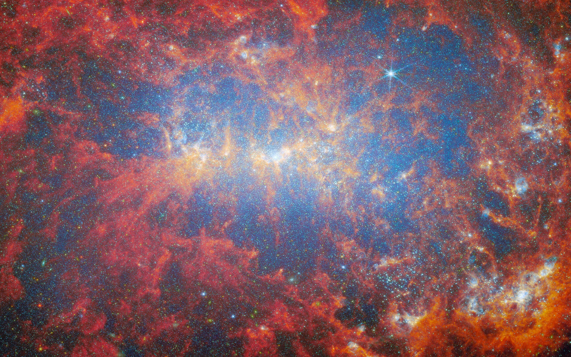 James Webb Space Telescope Unveils Spectacular Starburst in NGC 4449