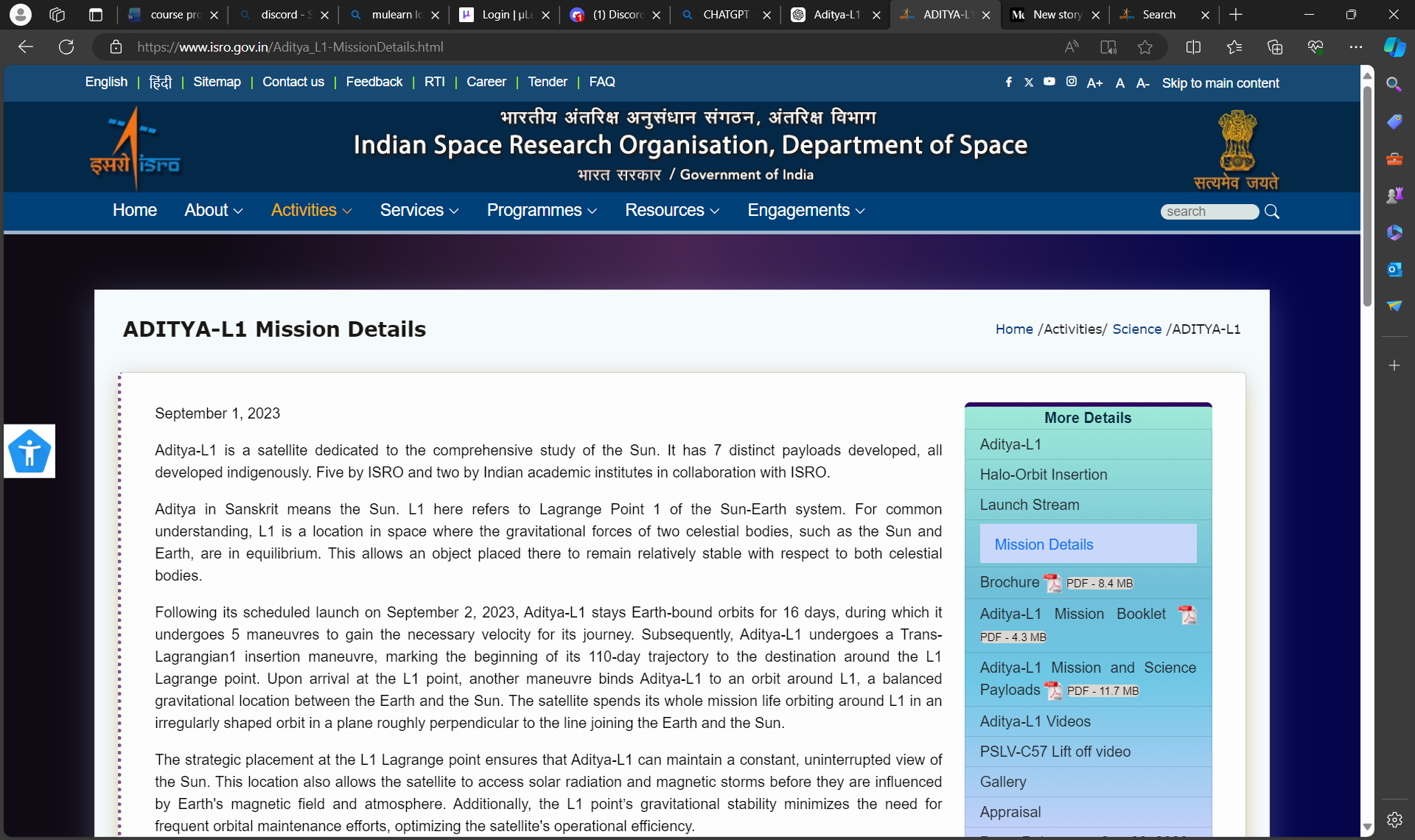 Aditya-L1: India’s First Mission to Study the Sun