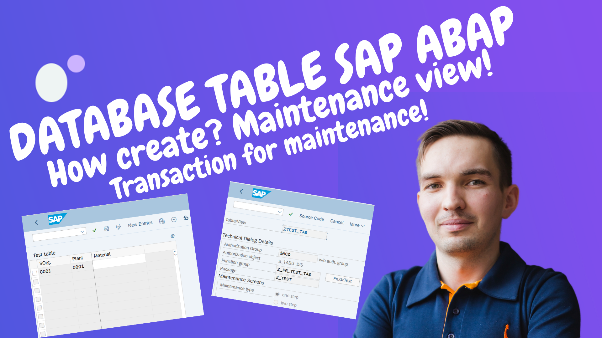 Database table in SAP ABAP | Maintenance view ABAP