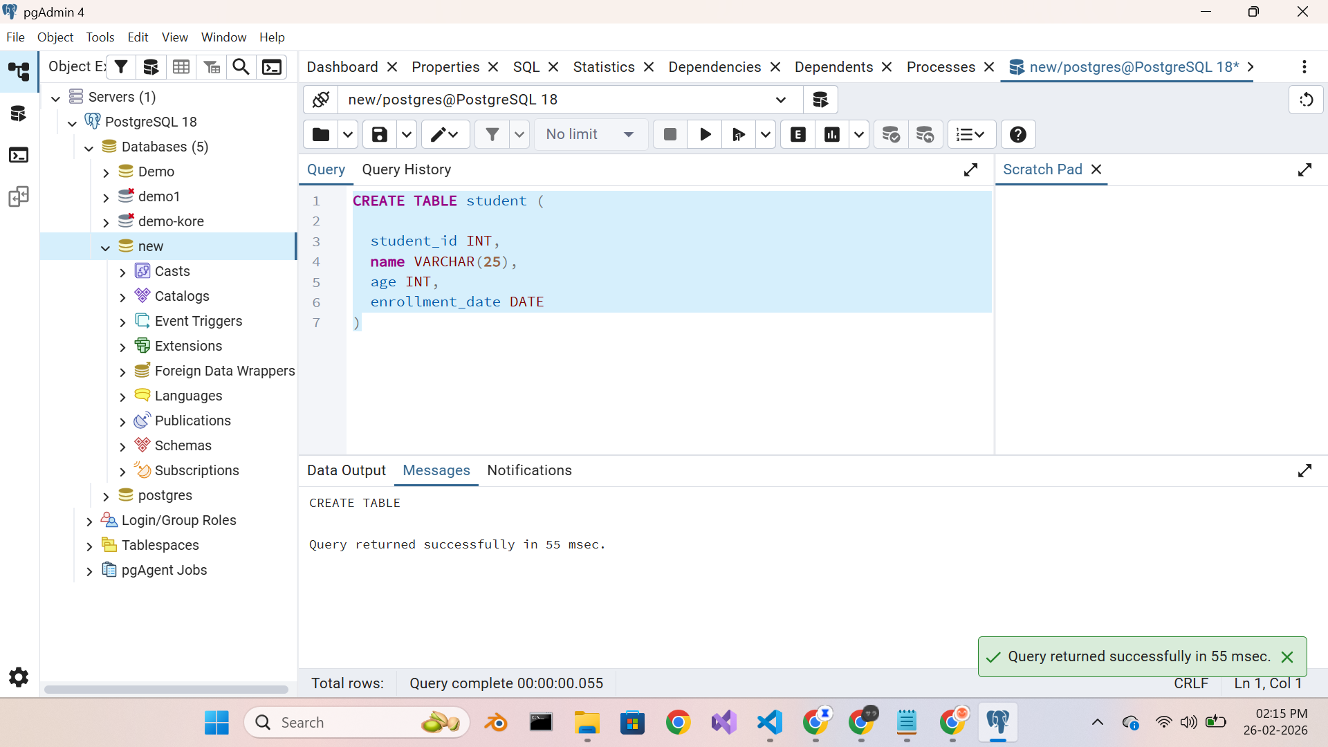 mastering psql