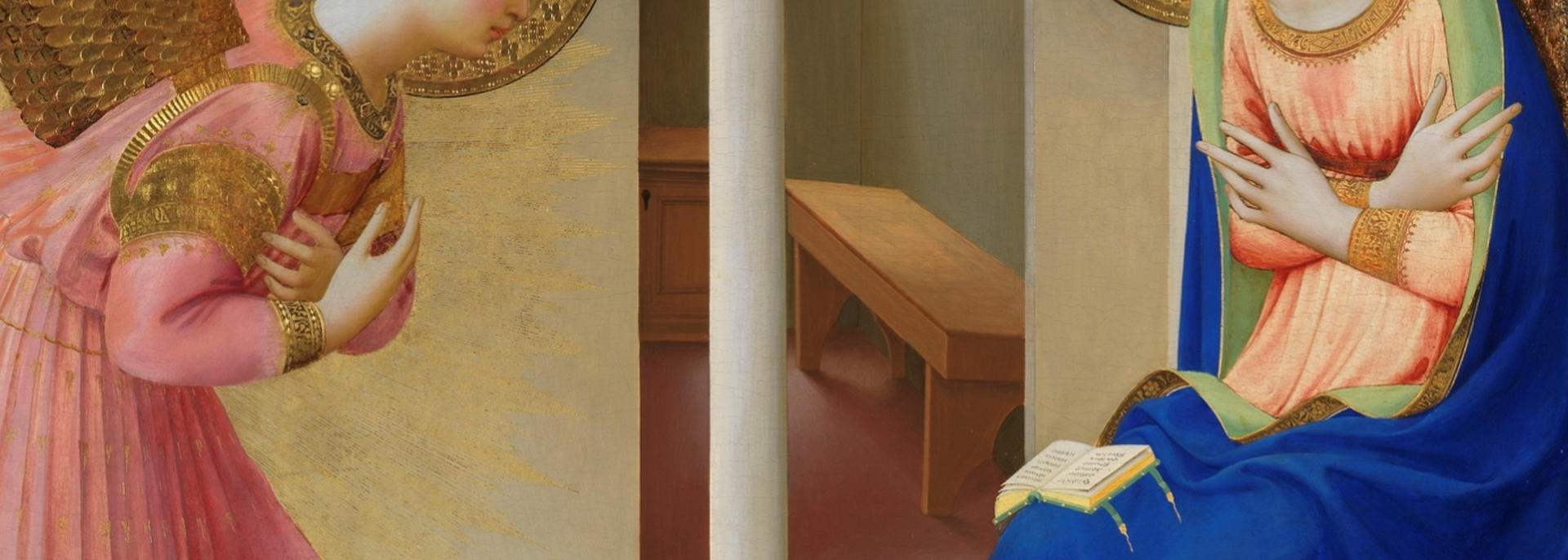 Details from a Fra Angelico Annunciations.