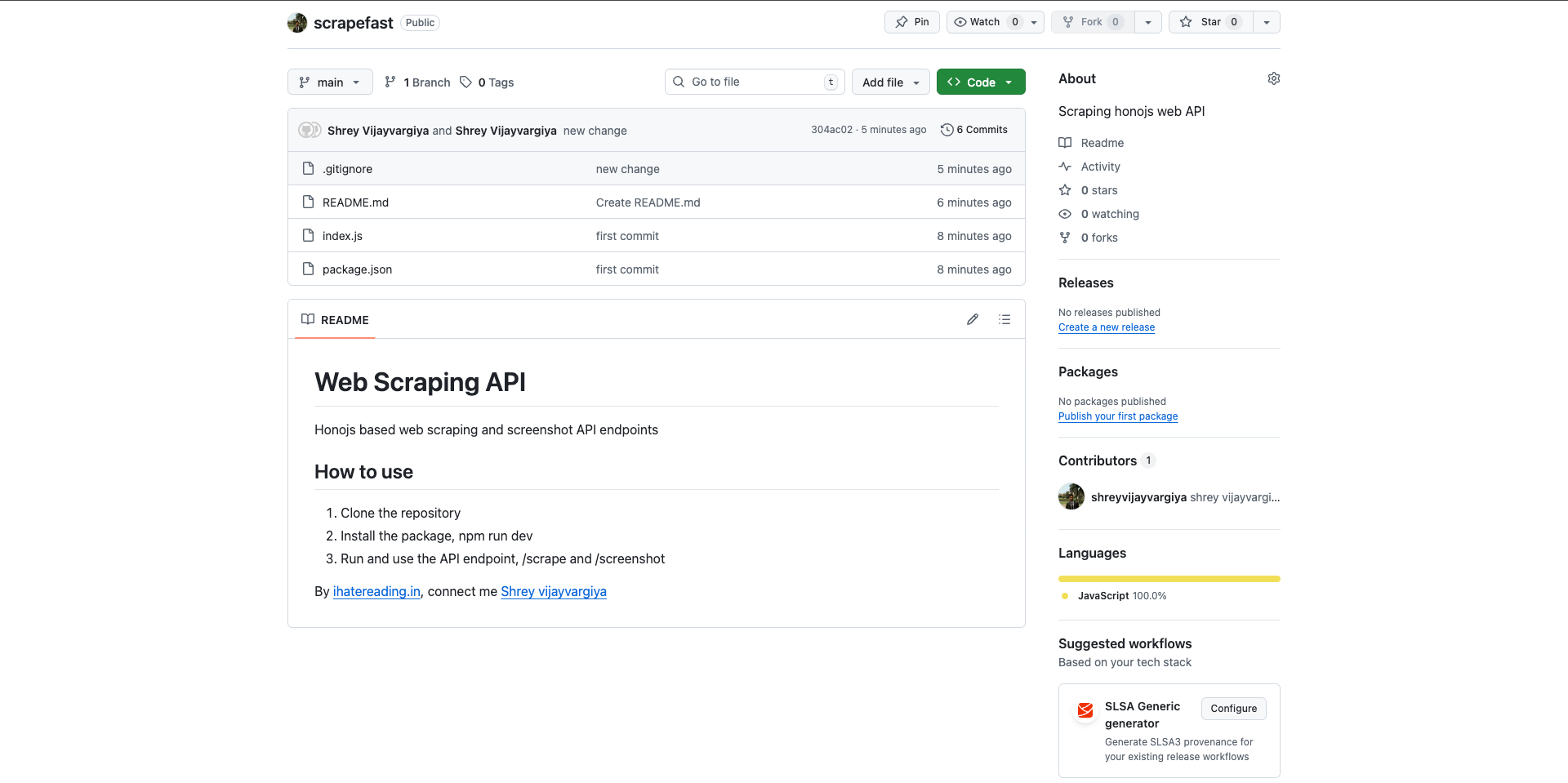One honojs file for the entire web scraping API