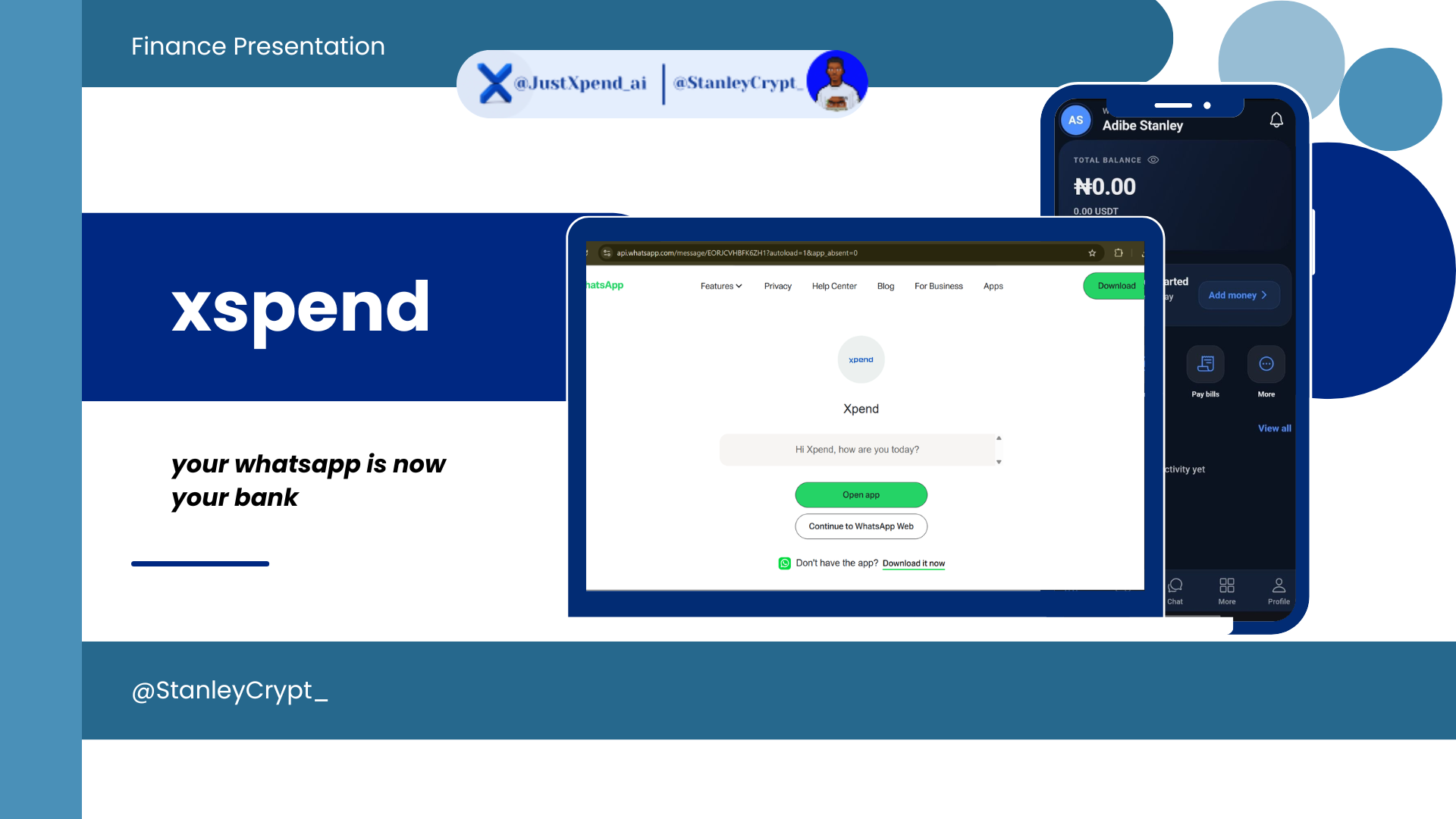XSPEND: Your Whatsapp is now your Bank
