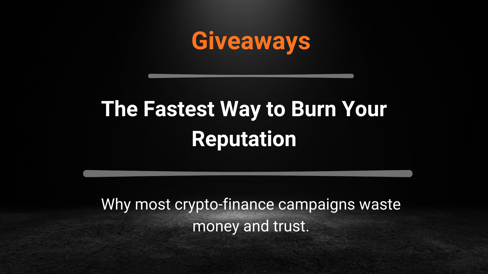 Why Most Crypto Giveaways Destroy Trust Instead of Building Communities
