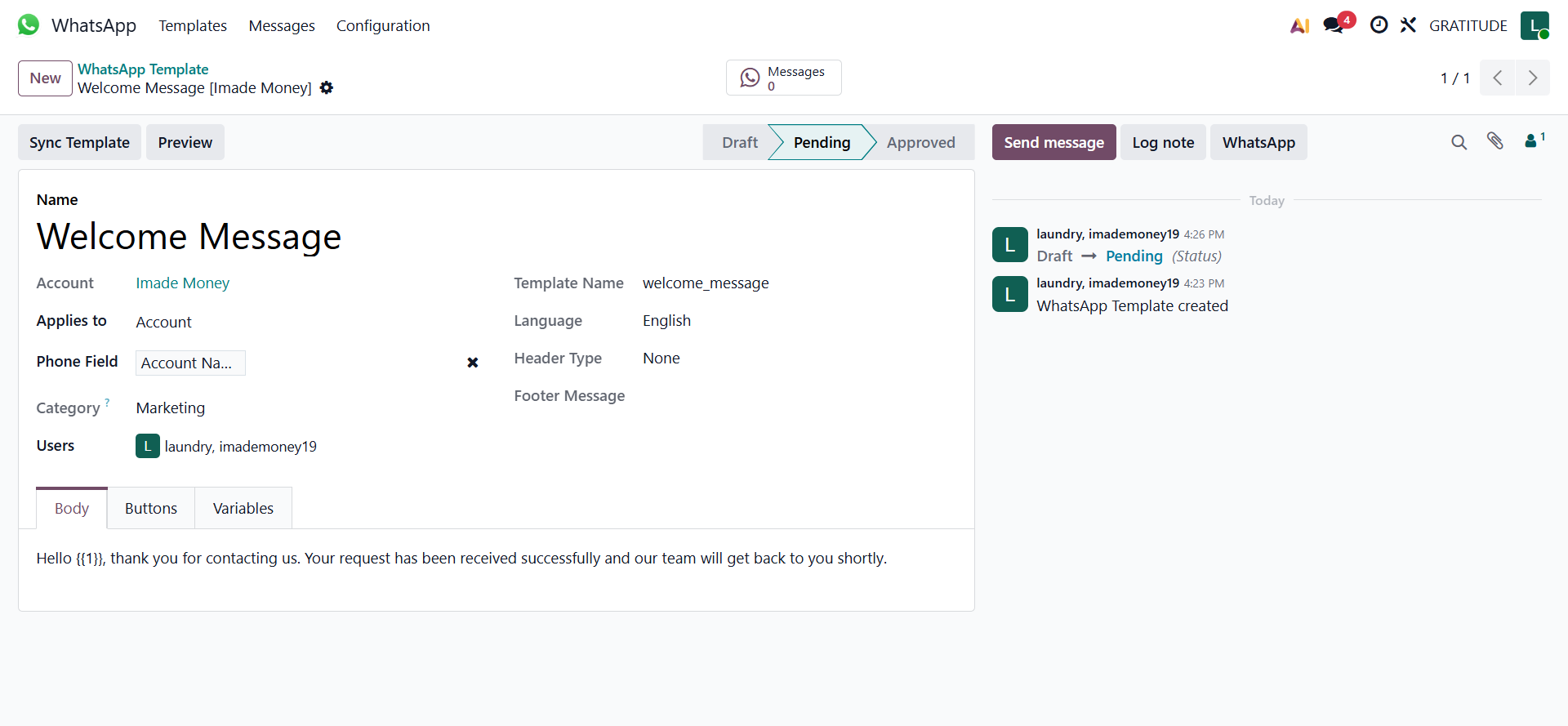 From Confusion to Automation: My First Odoo WhatsApp API Integration