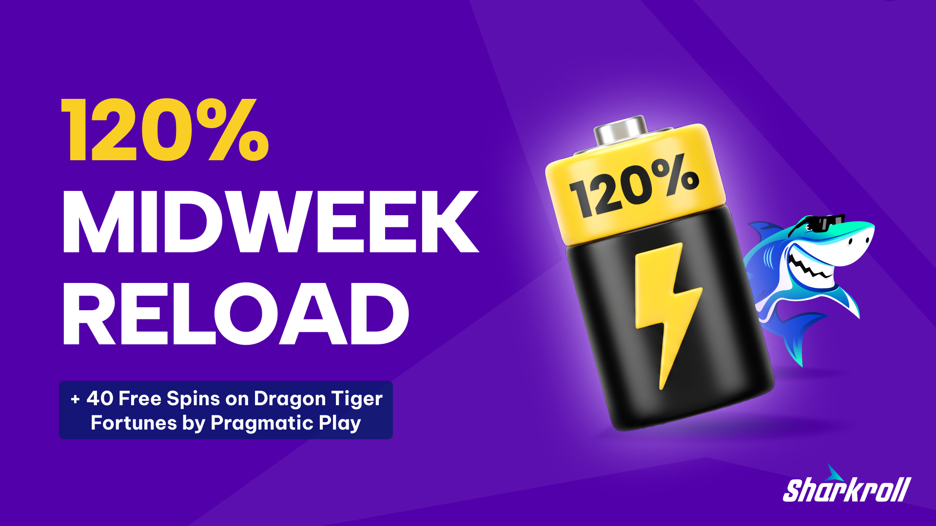 Keep the Momentum Rolling: Grab Your 120% Midweek Reload Bonus at Sharkroll Casino!