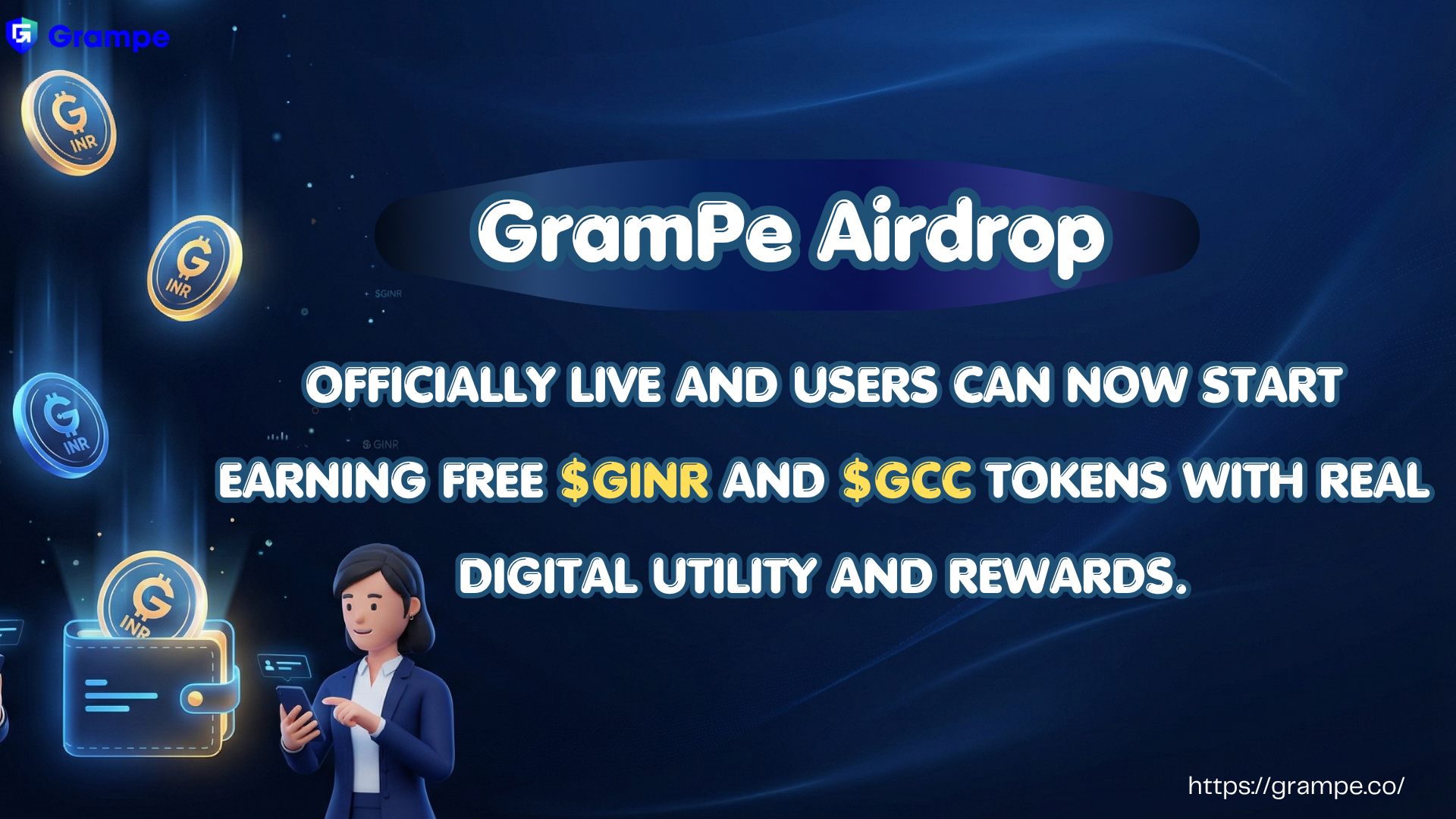 GramPe #Airdrop is Live Earn Free GINR & GCC Tokens and Start Your Digital Earning Journey