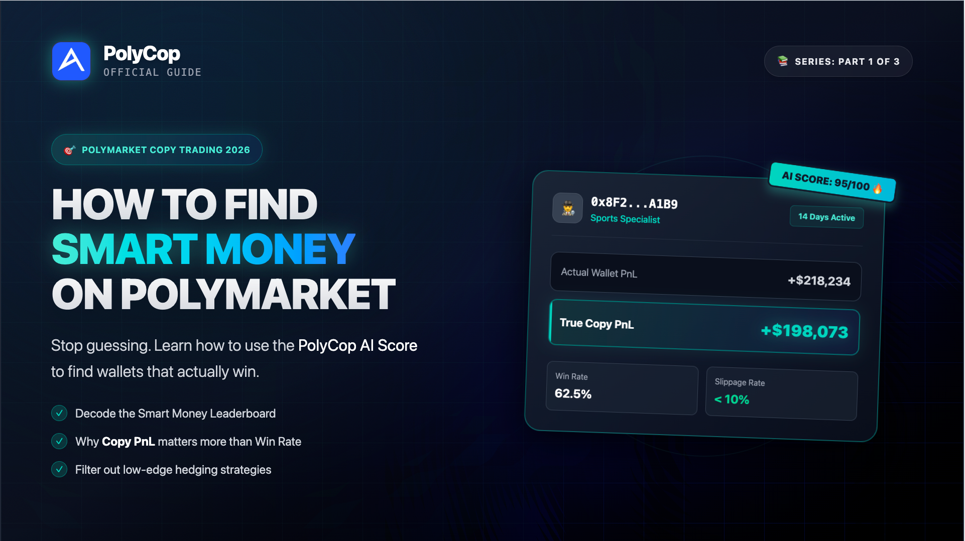 Polymarket Copy Trading in 2026: How to Find Smart Money with PolyCop (1/3)