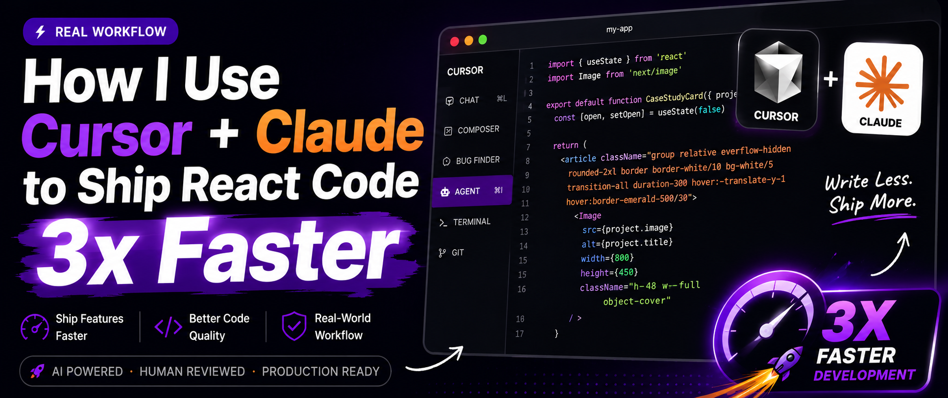 How I Use Cursor + Claude to Ship React Code 3x Faster