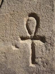Egyptian ankh carved i stone