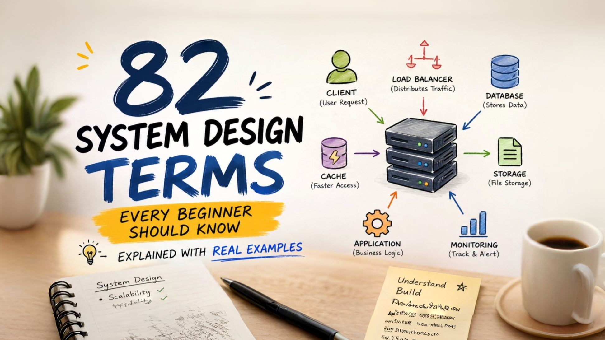 82 System Design Terms Every Beginner Should Know (Explained With Real Examples)