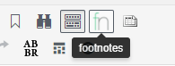 編輯器上的 footnotes 按鈕