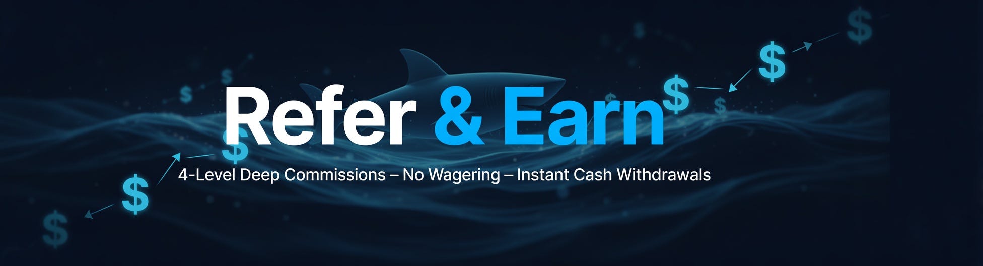 Sharkroll Refer & Earn: Turn Your Network into Instant Crypto Cash — Commissions on Every Deposit!