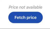 Animated gif showing that the “Fetch price” button is being tapped and the displayed price is being updated.