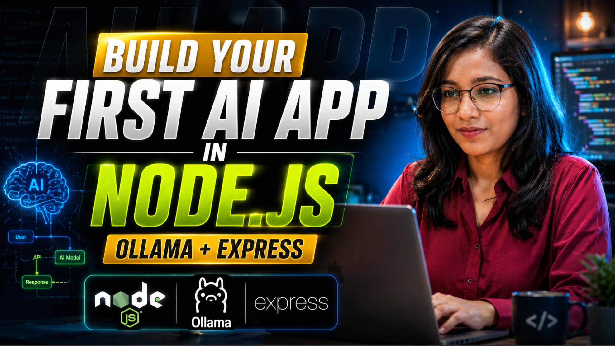 Day-5 of Becoming an AI Developer: Build Your First AI App in Node.js — Using Ollama + Express