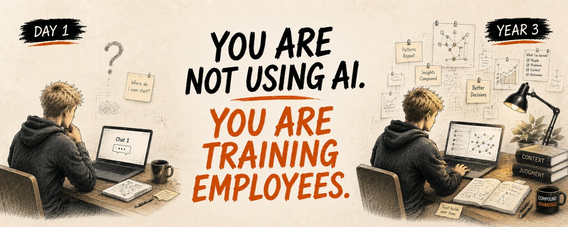 YOU ARE NOT USING AI. YOU ARE TRAINING EMPLOYEES.