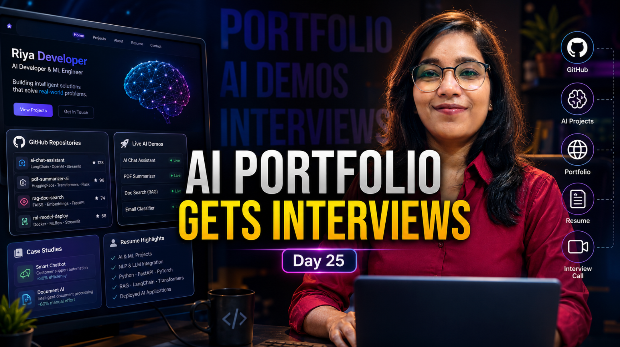 Day 25: Building an AI Portfolio That Gets Interviews