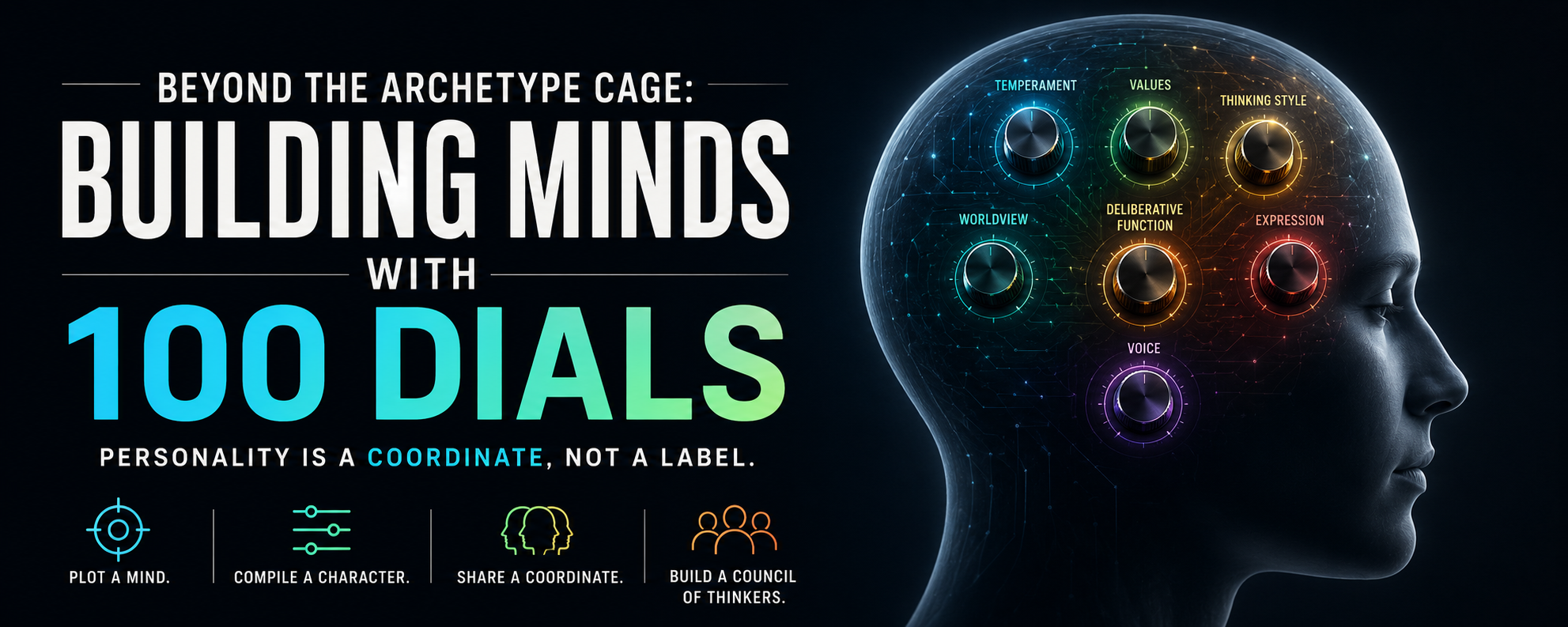 Beyond the Archetype Cage: Building Minds with 100 Dials