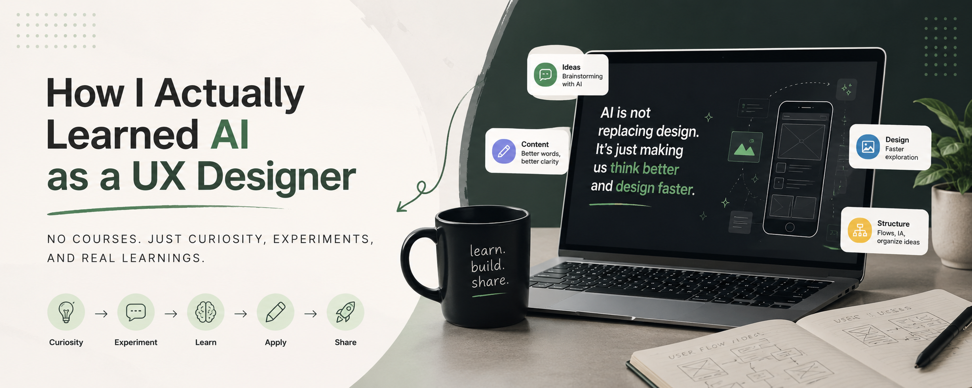 How I Actually Learned AI as a UX Designer (No Courses, Just Trying Things)