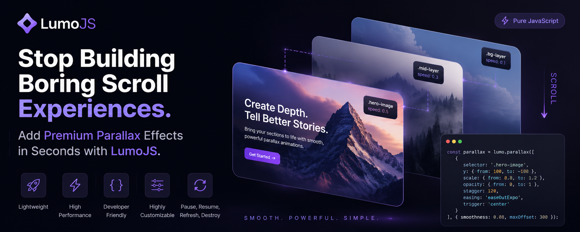 Stop Building Static Websites — Create Premium Scroll Experiences with LumoJS Parallax