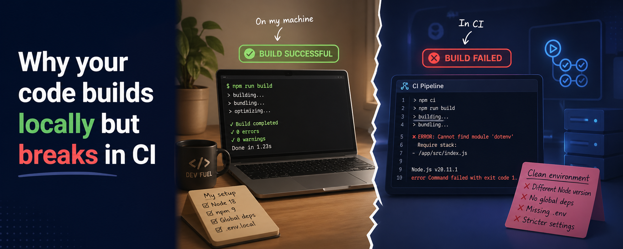 Why your code builds locally but breaks in CI