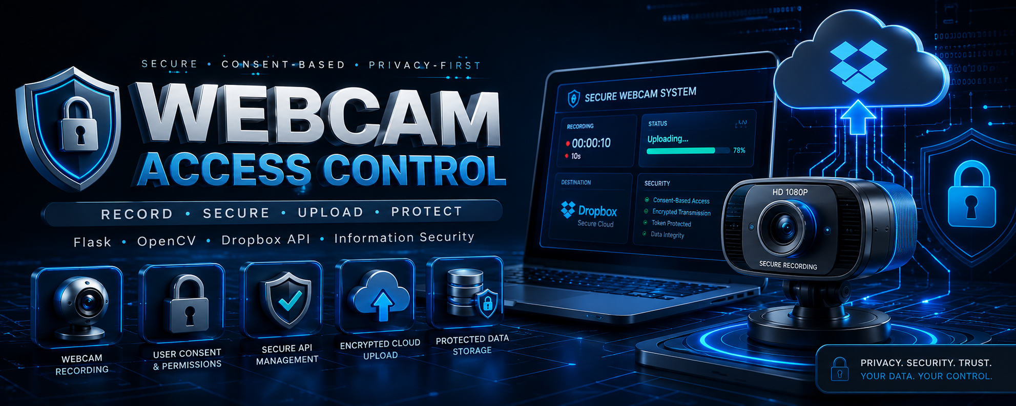 Building a Secure Consent-Based Webcam Recording System with Flask, OpenCV, and Dropbox