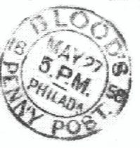 Blood’s Penny Post date stamp marking