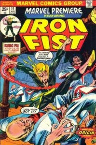 Iron Fist's first appearance, in Marvel Premiere #15.