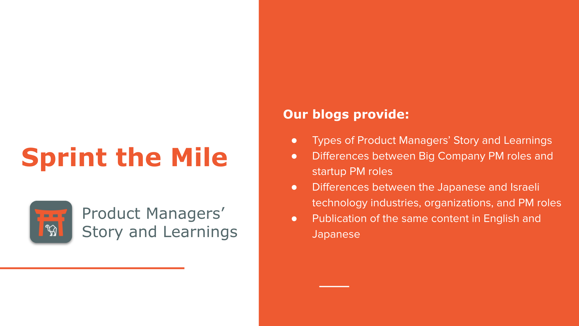Why did we start this new blog “Sprint the Mile”?