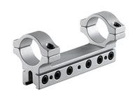 BKL 1-Pc Mount, 4&#34; Long, 1&#34; Rings, 3/8&#34; or 11mm Dovetail, 6 Base Screws, Silver